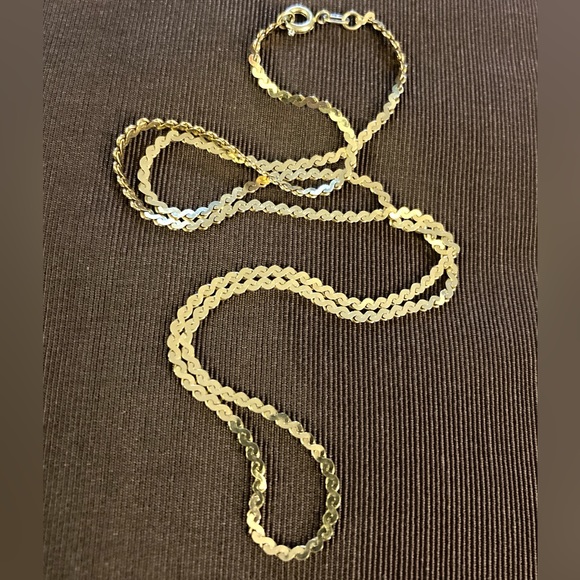 14K Yellow Gold 20” Serpentine Link 2 mm Chain Necklace 6.4 Grams - Picture 8 of 12
